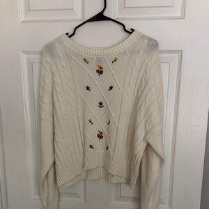 Floral Cream Forever 21 Sweater